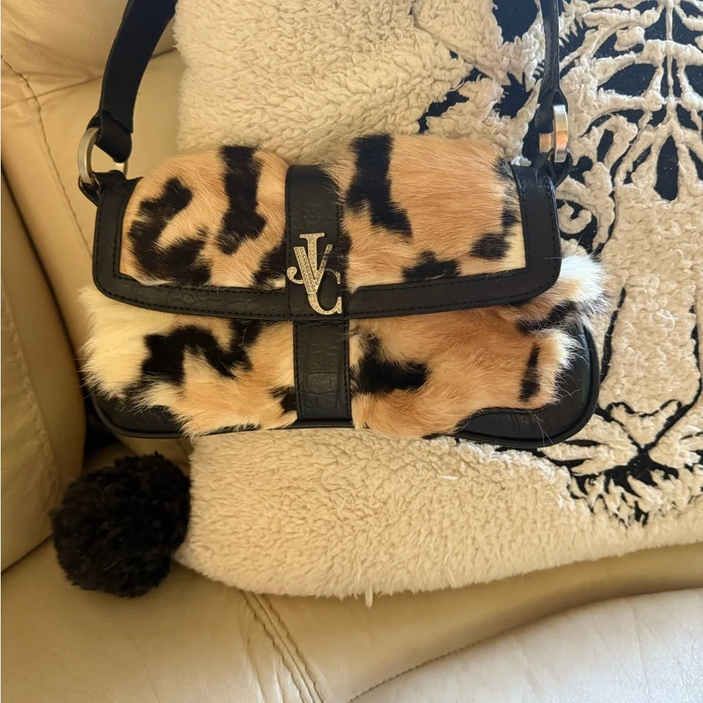 Versace Jeans Couture Faux Tiger Fur Shoulder Bag - Picture 3 of 16